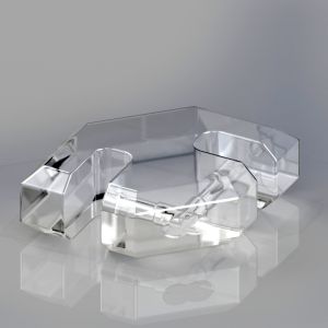 HGC238: 2 Way  Acrylic Connector for 3/8" Thick G